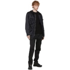 Stone Island Black Nylon Raso-TC Coat