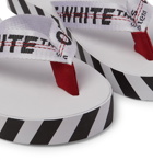 Off-White - Webbing and Rubber Flip Flops - White