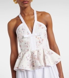 Giambattista Valli Ruffled floral lace gown