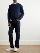 TOM FORD - Logo-Embroidered Cashmere Sweater - Blue