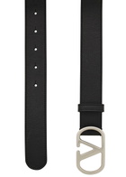 Valentino Garavani Vlogo Leather Belt Black