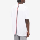 Thom Browne Men's Back Stripe Pique T-Shirt in White
