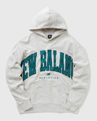 New Balance Uni Ssentials Warped Classics French Terry Hoodie Green|Grey - Mens - Hoodies