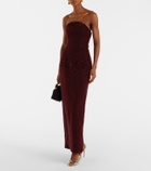 Clio Peppiatt Tina embellished strapless gown