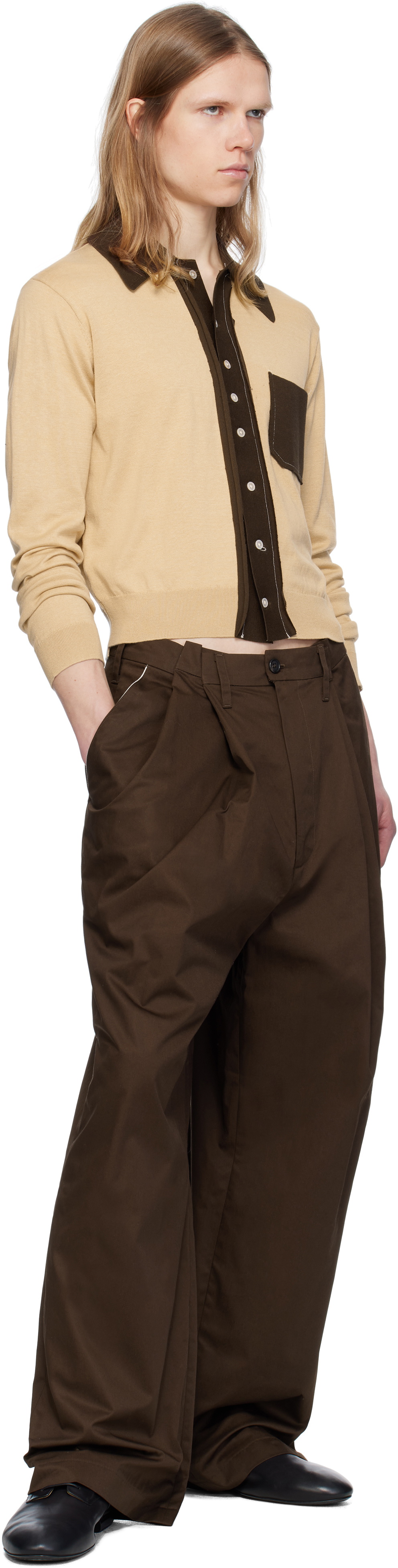 Camiel Fortgens Beige & Brown 70s Cardigan