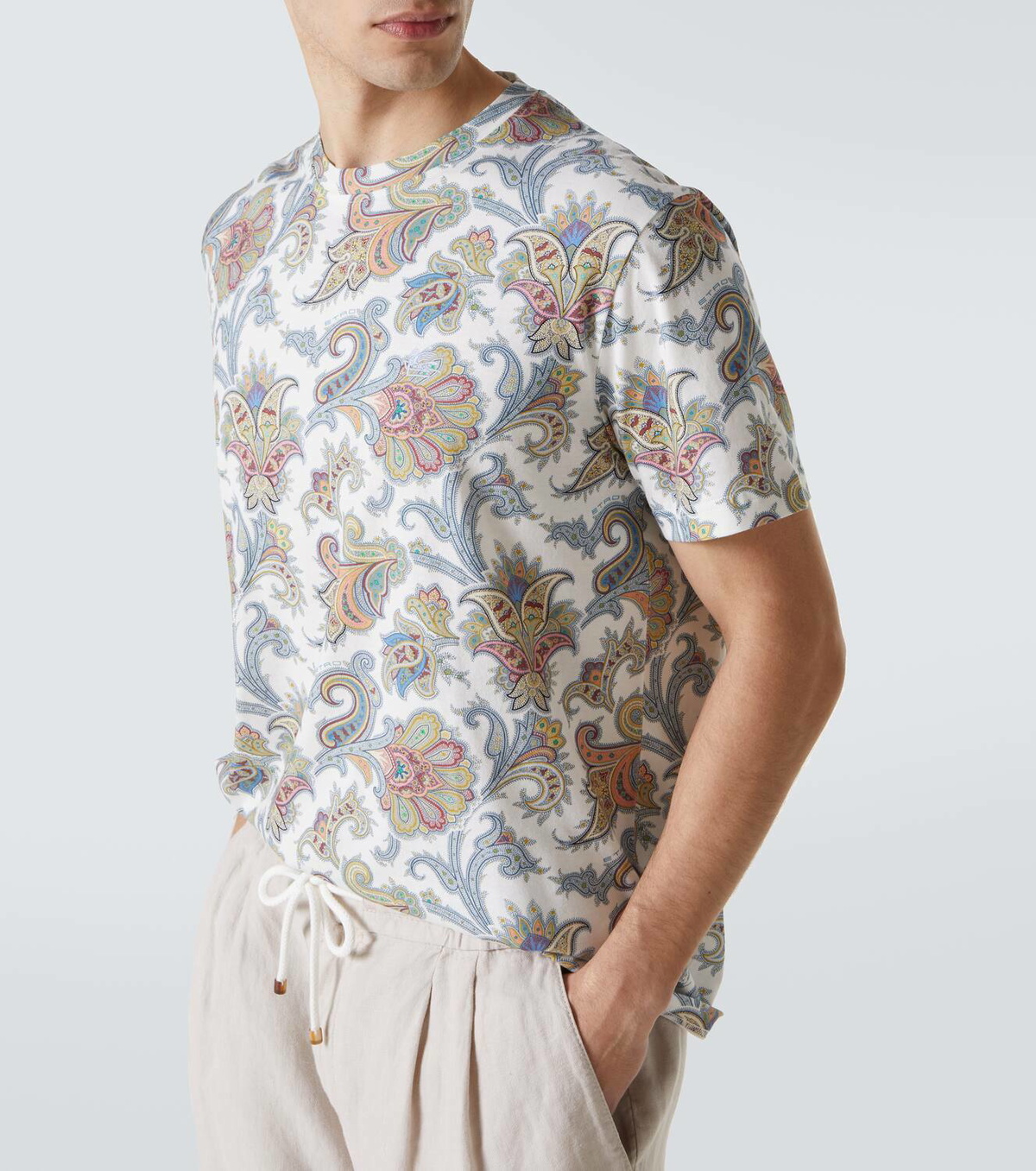 Etro Paisley cotton jersey T-shirt