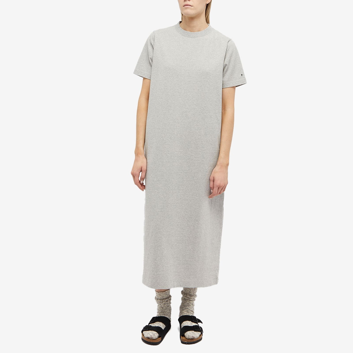 Snow Peak Women's Recycled Cotton Midi Dress in Medium Grey