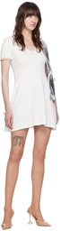 Courrèges White V-Neck Minidress