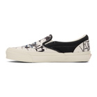 Vans White and Black Ralph Steadman Edition Tuna OG Classic Slip-On Sneakers