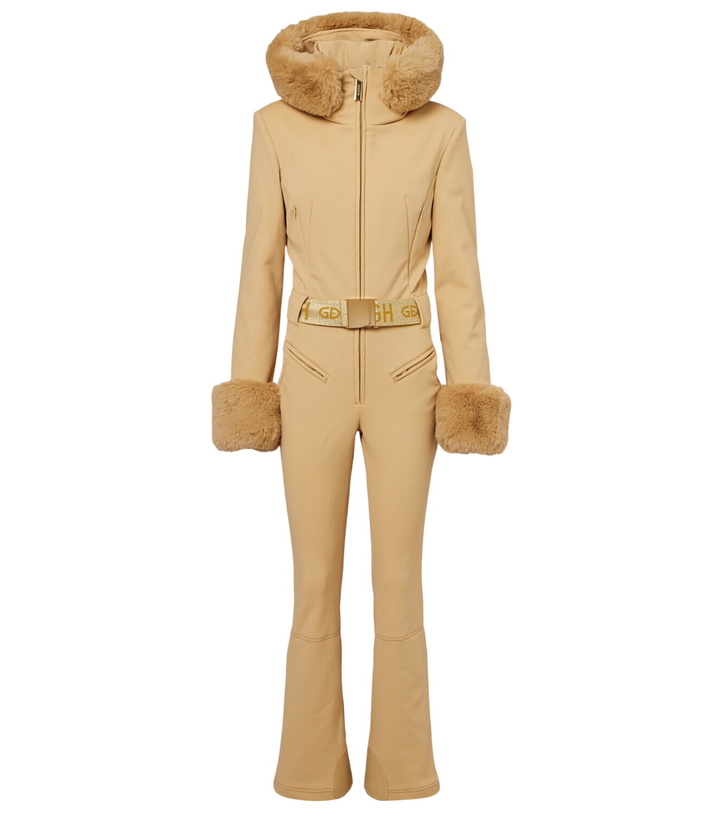 Photo: Goldbergh Vita faux fur-trimmed down ski jumpsuit