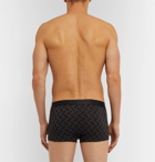 Hugo Boss - Printed Stretch Cotton and Modal-Blend Jersey Boxer Briefs - Black