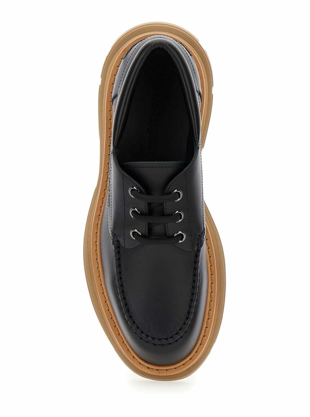 Alexander McQueen Black Derby Shoes With Engraved Logo And  display picture 1