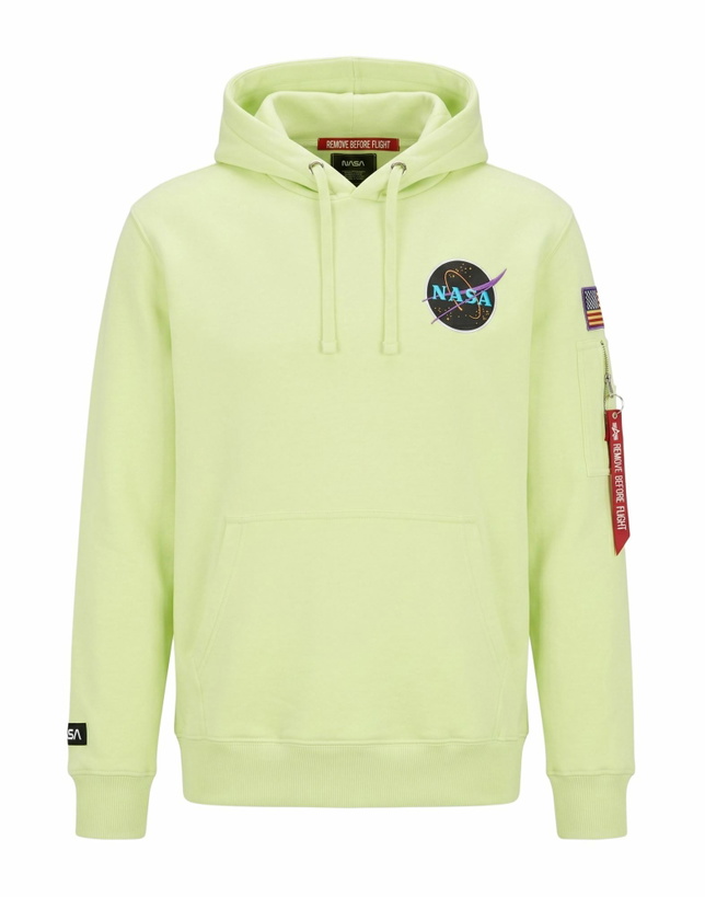 Photo: Alpha Industries Mens Sweatshirt in Lime green