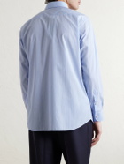 Brioni - Striped Cotton-Poplin Shirt - Blue