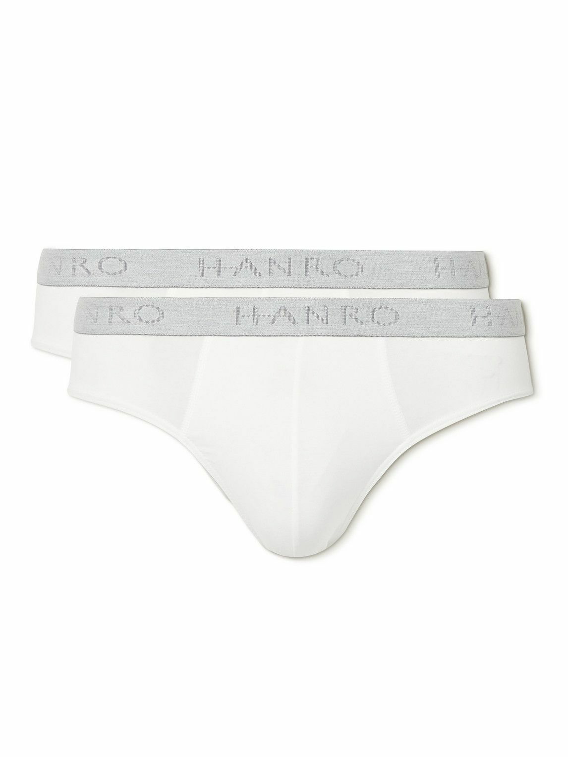 Black Pack of two cotton-blend briefs, Hanro