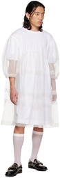 Simone Rocha SSENSE Exclusive White Tiered Tulle Dress