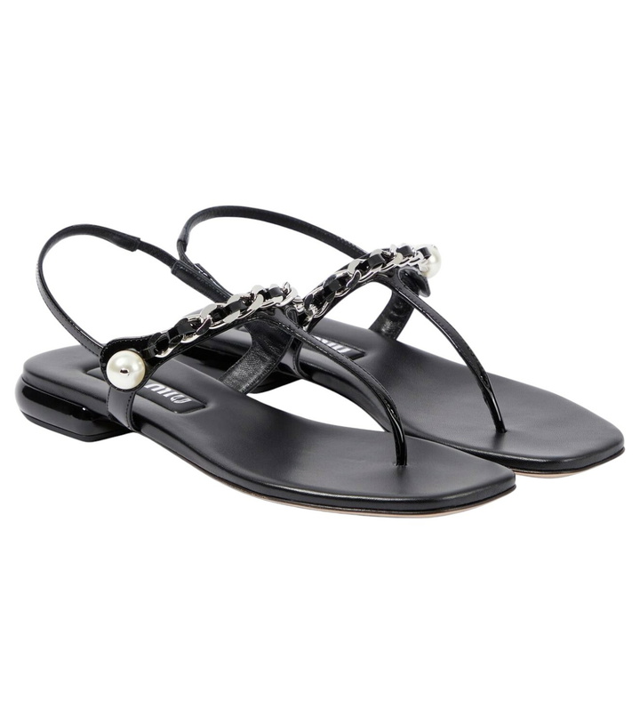 Photo: Miu Miu Patent leather thong sandals