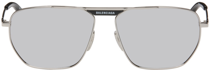 Photo: Balenciaga Silver Tag 2.0 Navigator Sunglasses