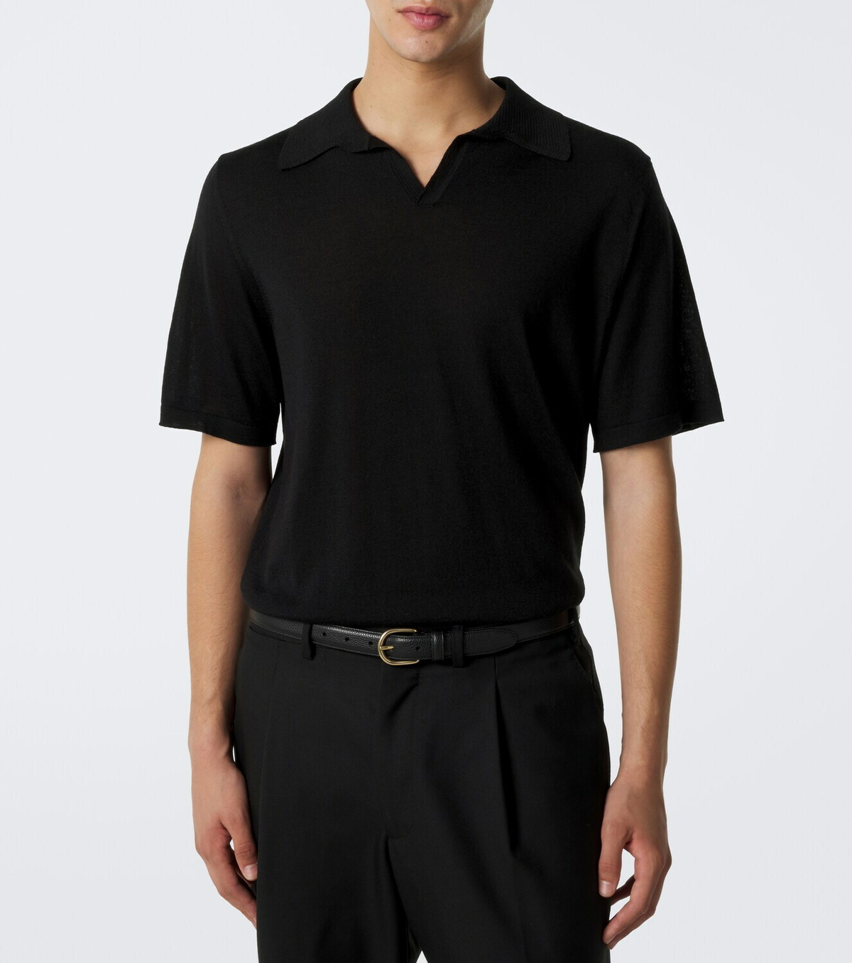 Saman Amel David cashmere and silk polo sweater
