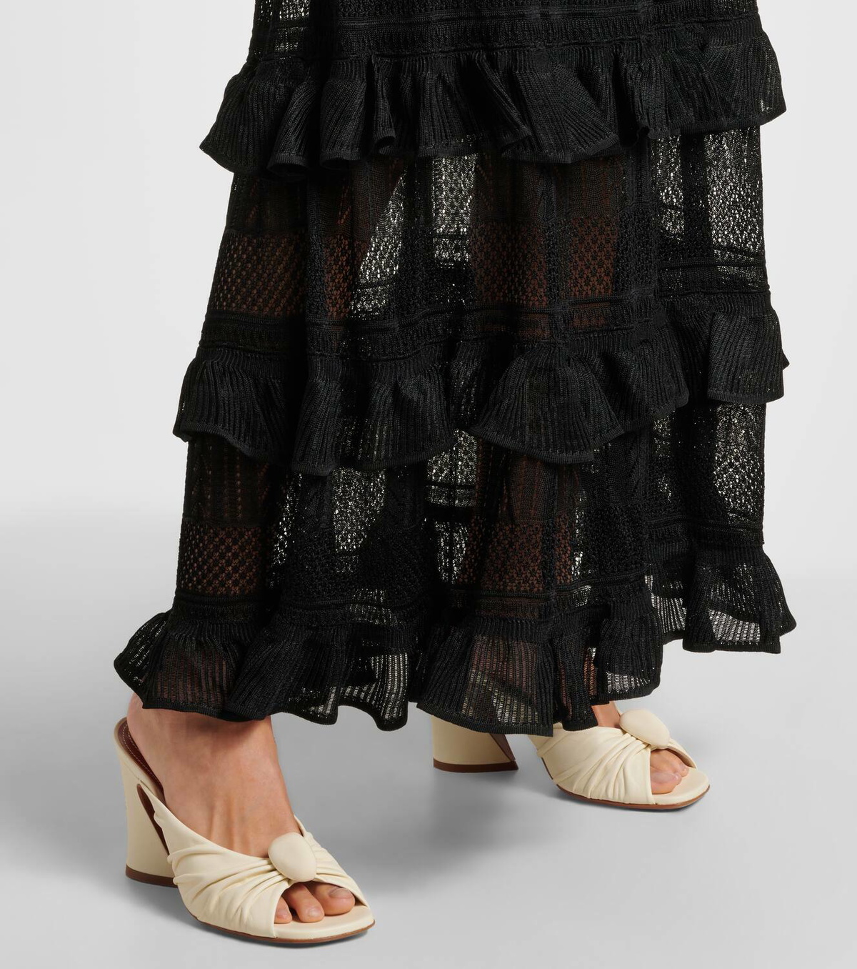 Zimmermann Illustration ruffled knitted maxi dress Zimmermann