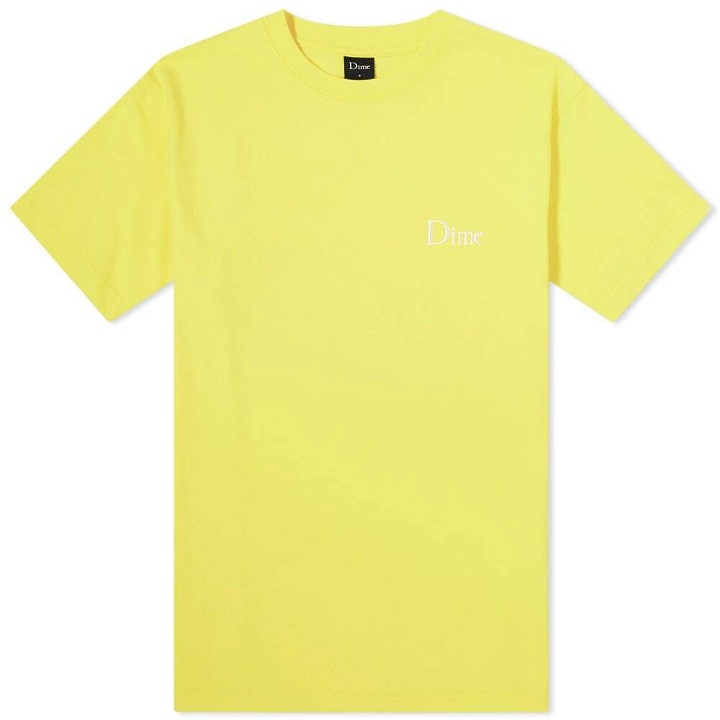 Photo: Dime Men's Classic Logo T-Shirt in Yellow