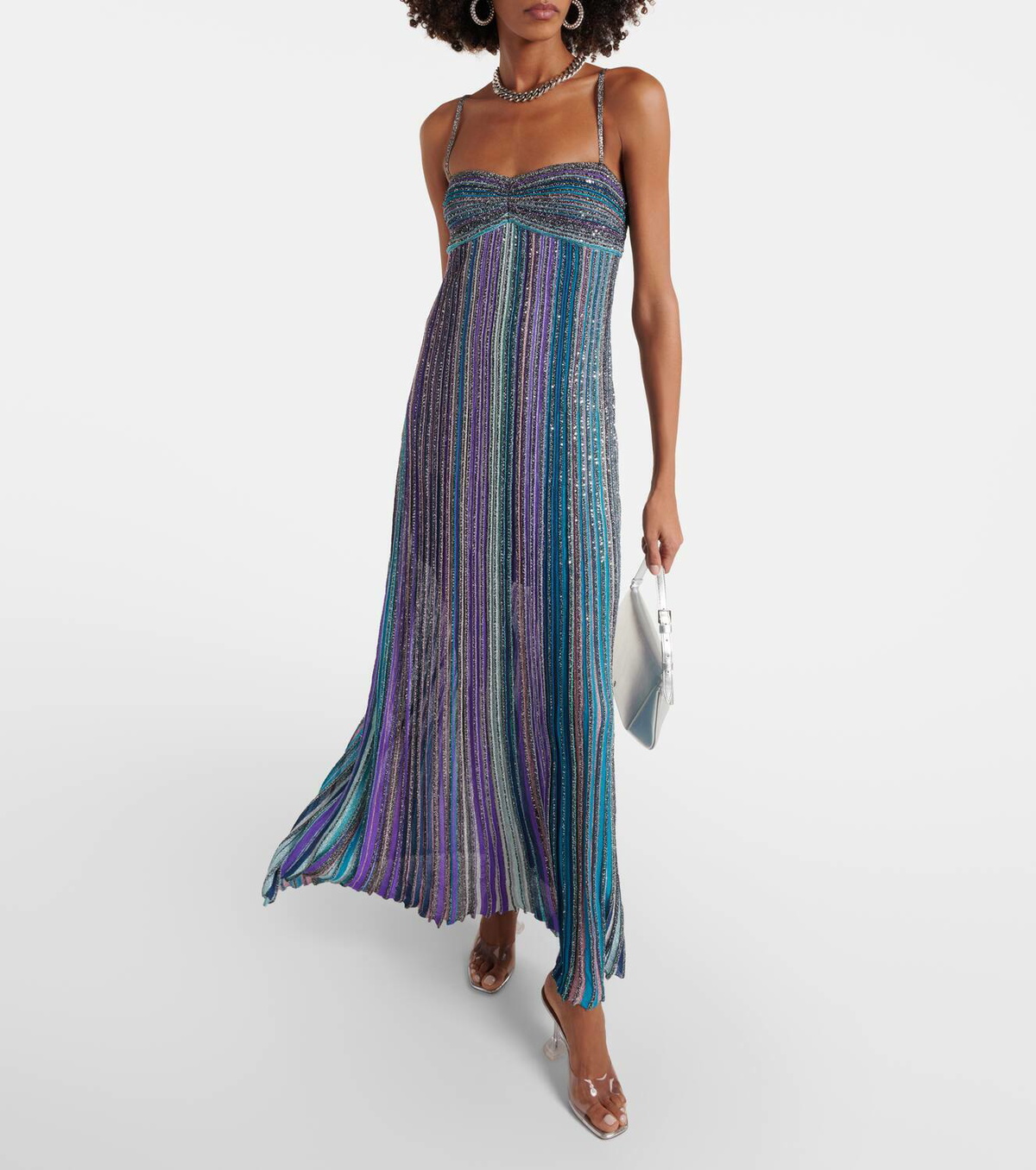 Missoni Striped lamé maxi dress Missoni