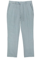 Percival Straight-leg Linen Trousers Light Blue