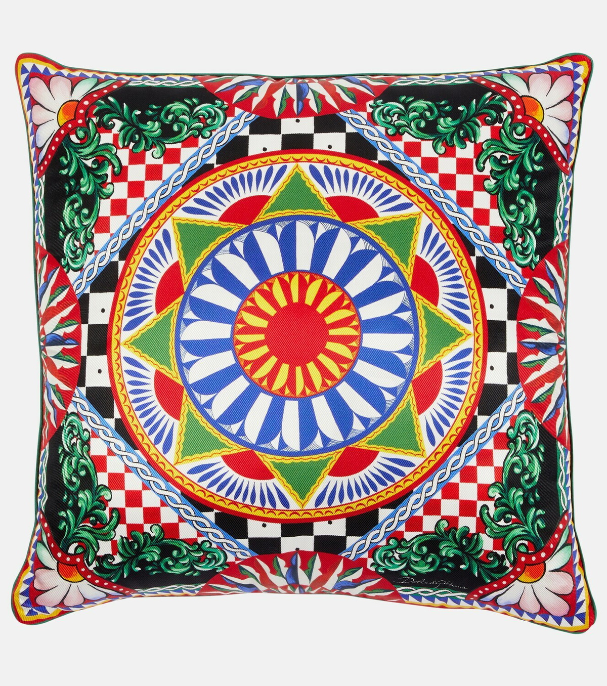 Dolce&Gabbana Casa - Small printed silk twill cushion