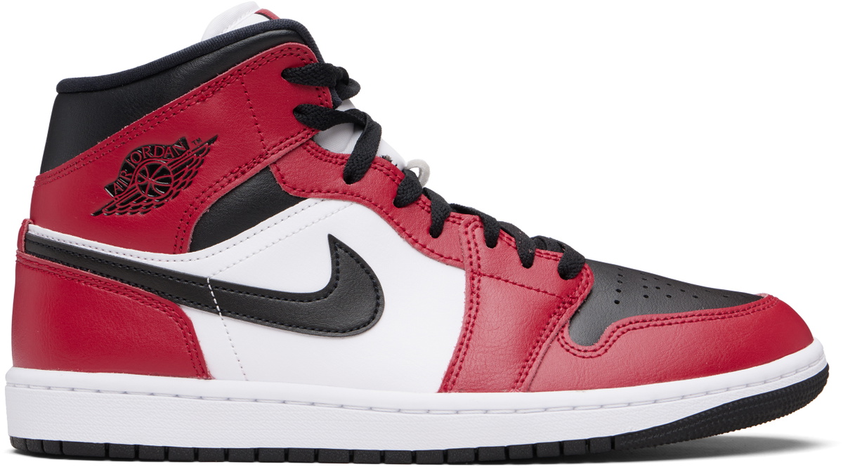 Nike Jordan Red & Black Air Jordan 1 Mid Sneakers