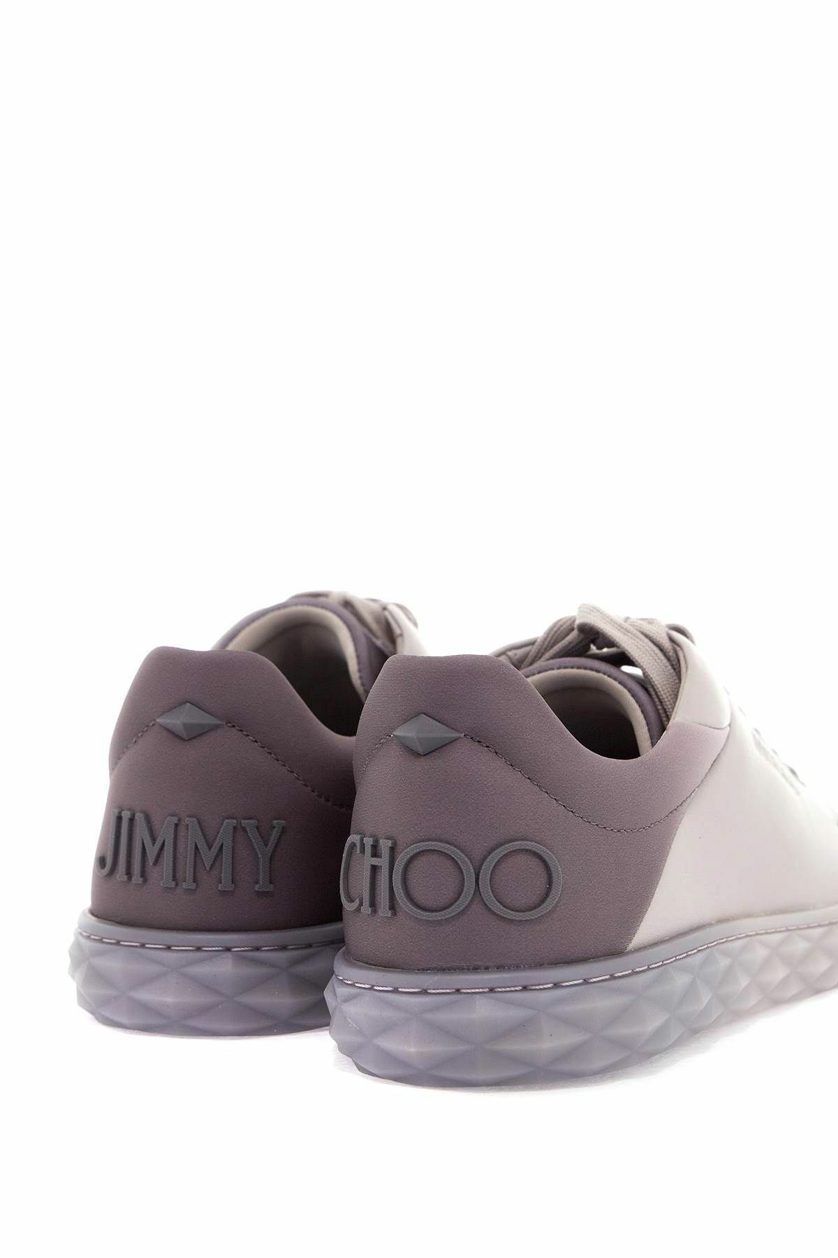 スニーカー JIMMY CHOO GREY LEATHER DIAMOND LIGHT/M SNEAKERS Jimmy Choo Diamond Light/m Ii Sneakers In Vashstorm | ModeSens