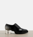 Noir Kei Ninomiya x Jimmy Choo crystal-embellished leather derby shoes