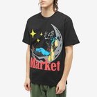 MARKET Men's Man on Moon T-Shirt in Black