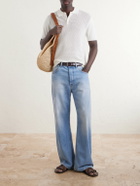 Orlebar Brown - Burnham Tie Stitch II Silk and Cotton-Blend Polo Shirt - Neutrals