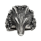 Ugo Cacciatori Silver Small Wolf Ring