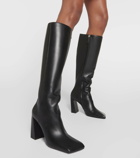 Amina Muaddi Marine 95 nappa leather knee-high boots