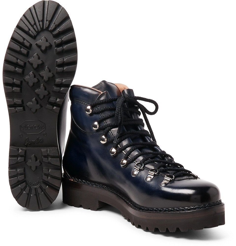 Ralph Lauren Purple Label - Fidel Leather Boots - Men - Navy Ralph ...
