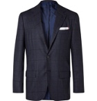 Kiton - Slim-Fit Prince of Wales Checked Cashmere Suit Jacket - Blue
