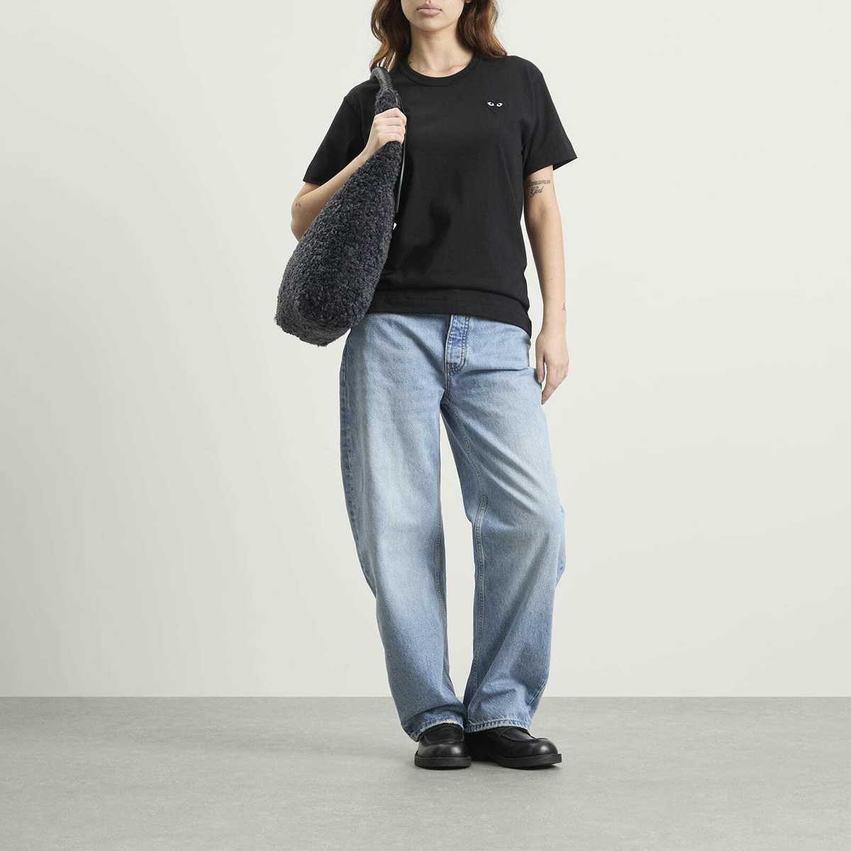 Comme des Garçons Play Heart Emblem T-Shirt in Black