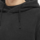 C.P. Company Men's Chenille Knit Popover Hoody in Black