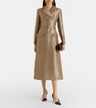 Emilia Wickstead Kalonice belted sequined tweed midi dress