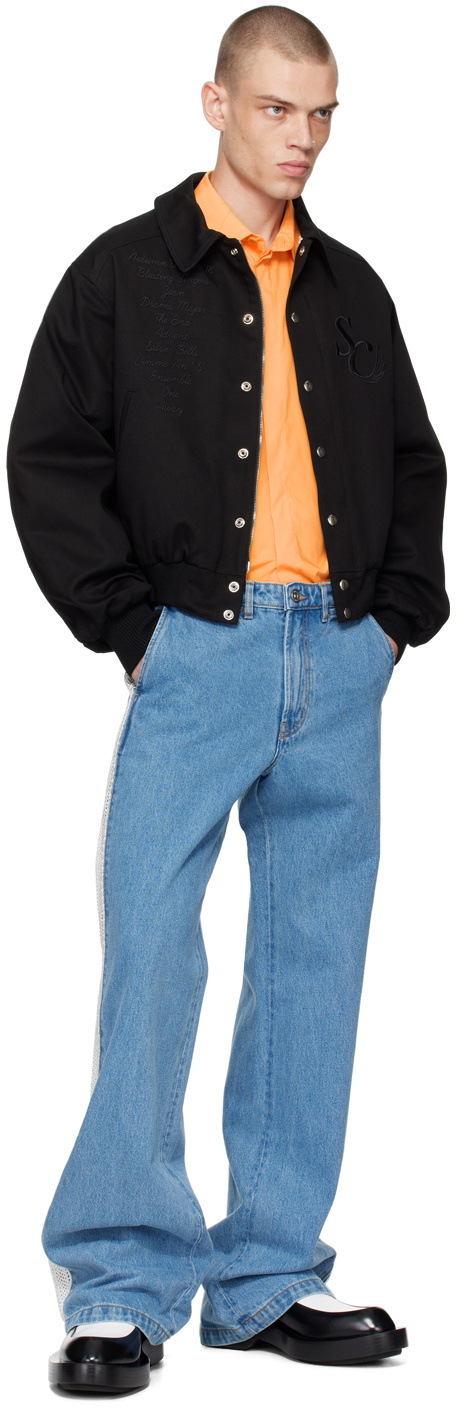 Stefan Cooke Black Souvenir Bomber Jacket Stefan Cooke