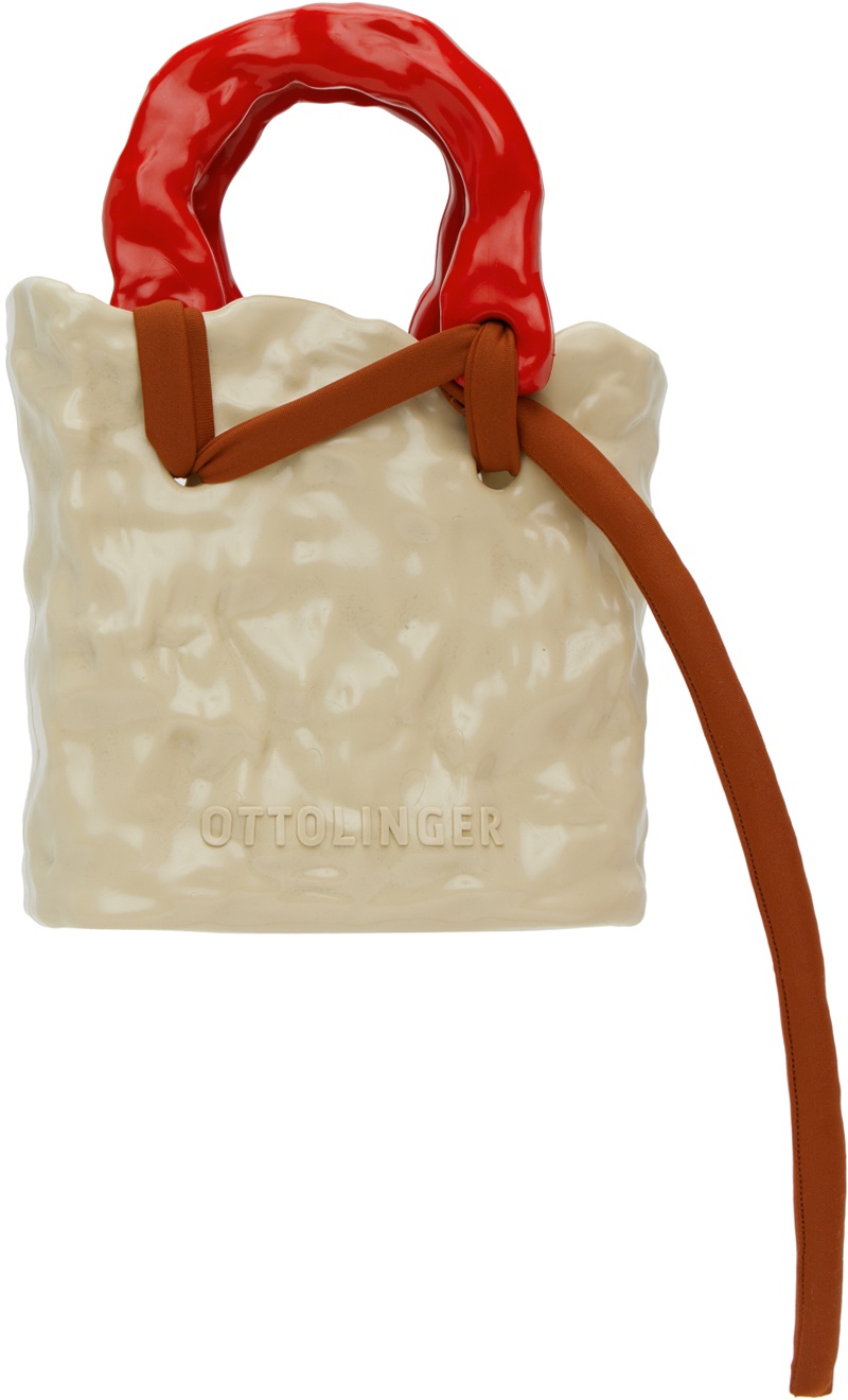Ottolinger SSENSE Exclusive Beige & Red Signature Ceramic Bag Ottolinger