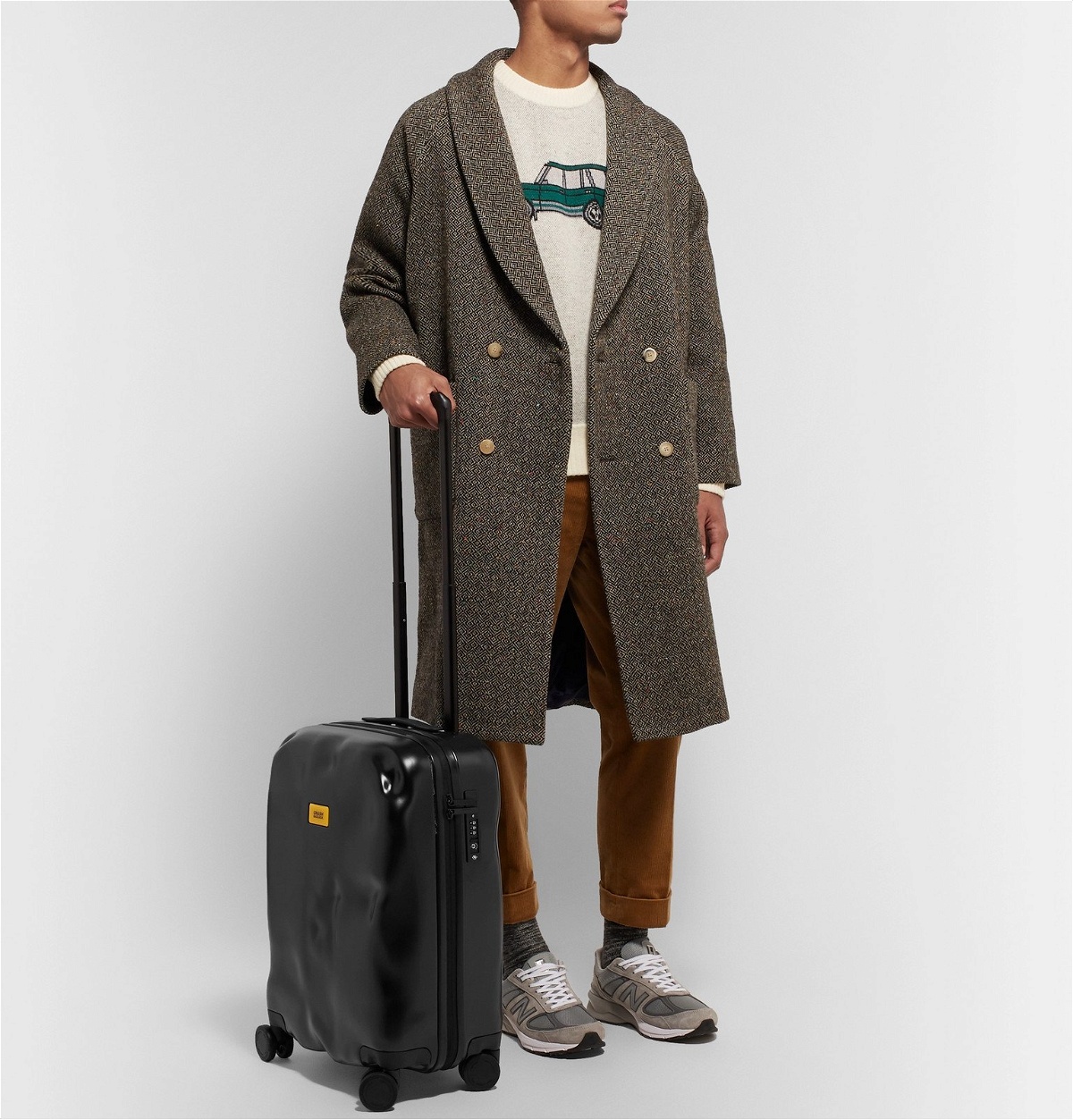 Crash Baggage - Icon Cabin Polycarbonate Suitcase - Black Crash Baggage