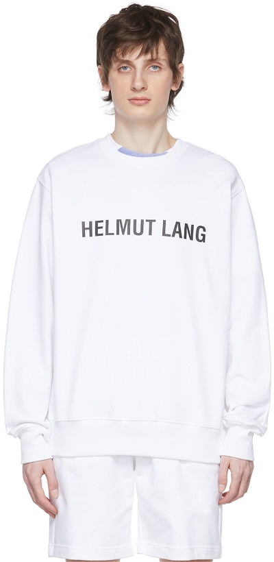 Photo: Helmut Lang White Cotton Sweatshirt