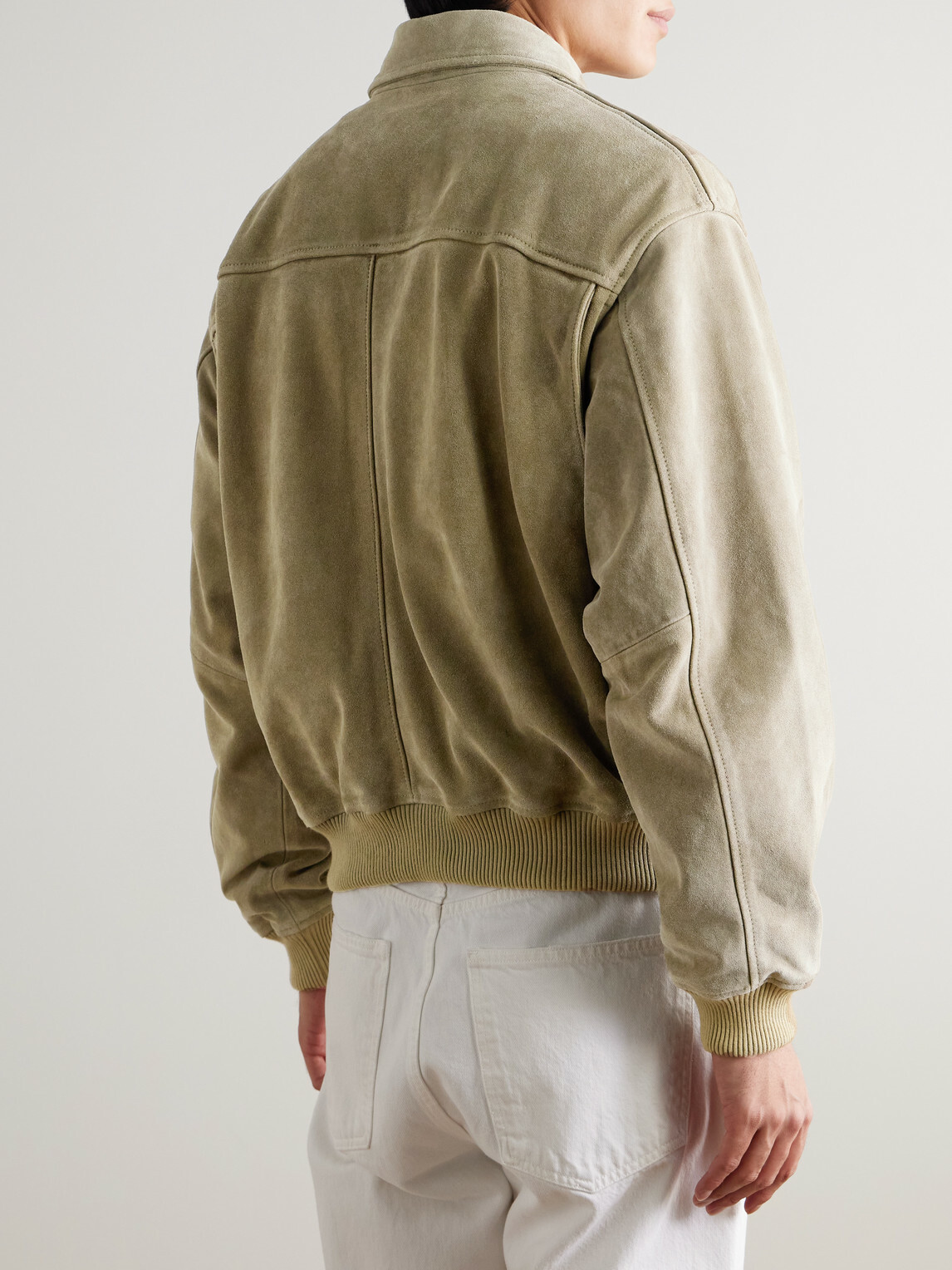 AGOLDE - Emil Suede Bomber Jacket - Brown