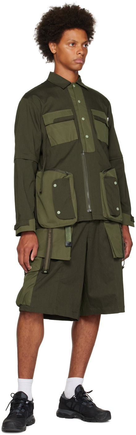 Archival Reinvent Green Belted Shorts