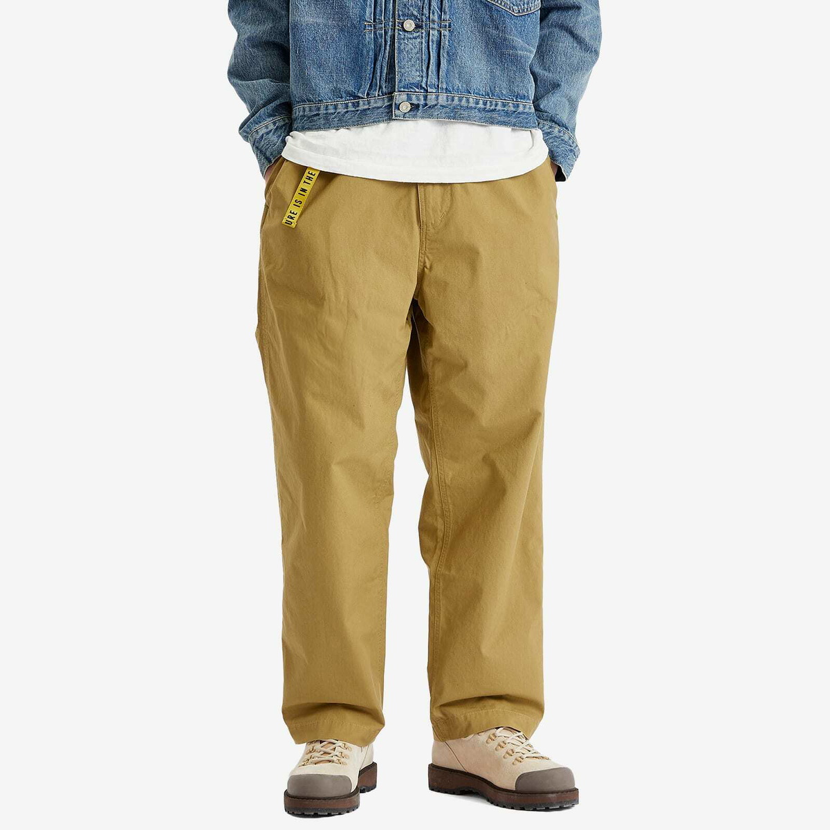 Human Made Men's Easy Belted Pant in Beige