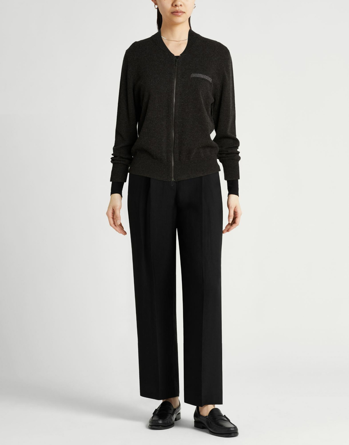 Peserico Womens Cardigan Charcoal