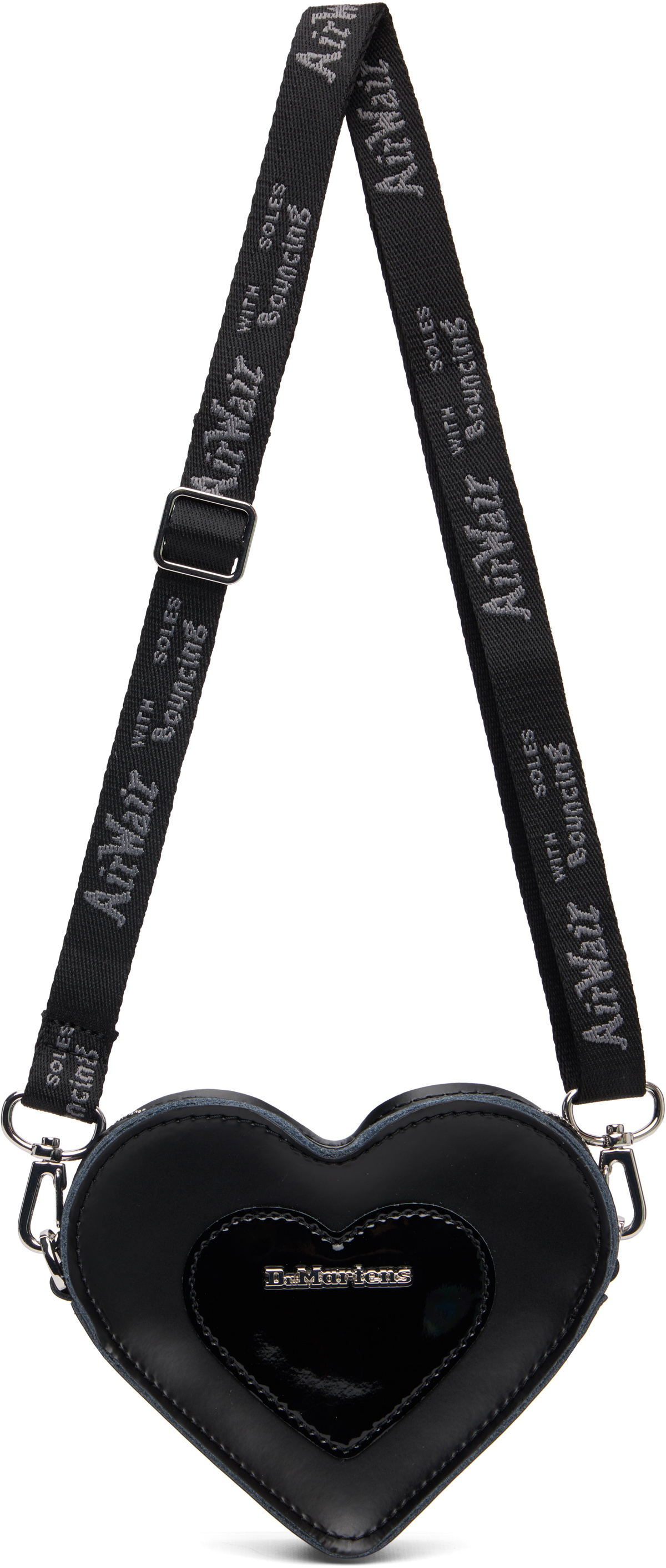 Dr. Martens Black Mini Heart Shaped Kiev & Patent Leather Bag