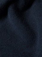 SSAM - Textured Organic Cotton and Silk-Blend Jersey Hoodie - Blue